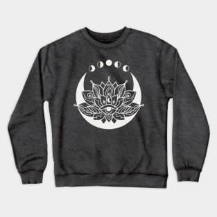 Lotus flower moon cycle Crewneck Sweatshirt